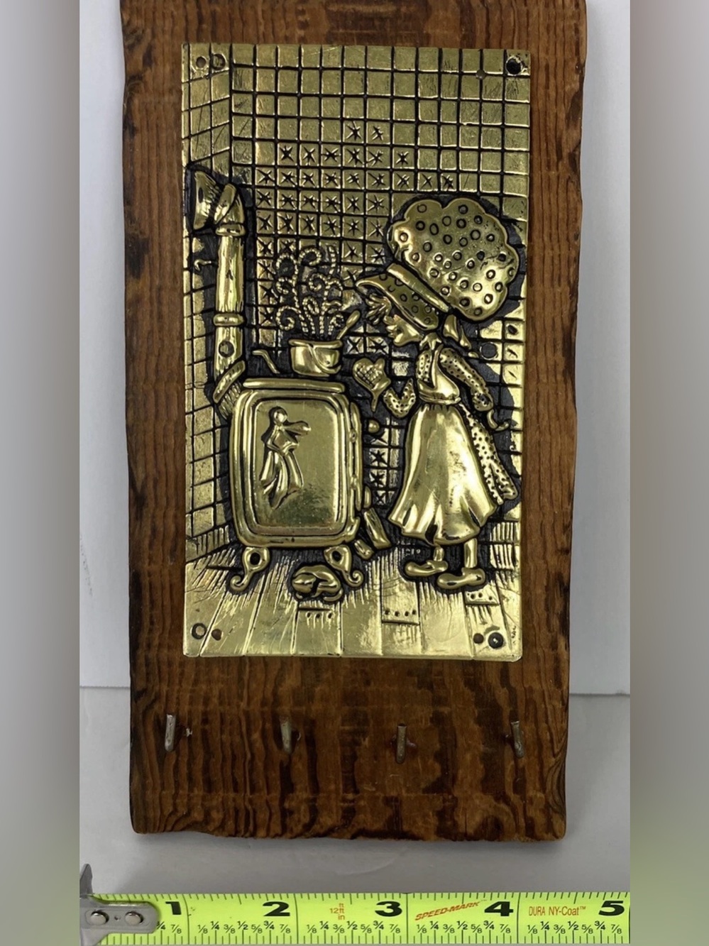 Holly Hobbie Wood Key Holder Plaque Wall Hanging